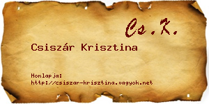 Csiszár Krisztina névjegykártya